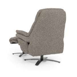  96169 | Fauteuil Caleb met voetenbank - taupe | Eleonora
