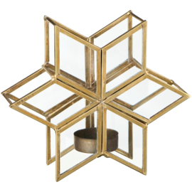 08081-17 | Candle holder w/ glass star-shaped | Ib Laursen - Binnenkort verwacht!