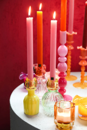 725687 | Patsye tulip bottle candleholder - yellow/green | PTMD