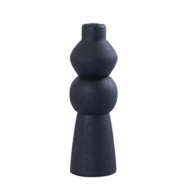 719744 | Emmie candleholder cone L - mango wood black | PTMD 