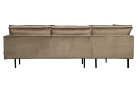 800972-12 | Rodeo hoekbank links - velvet taupe | BePureHome