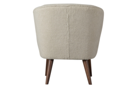 375690-T | Sara fauteuil - teddy off white | WOOOD