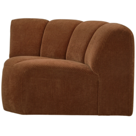 377458-R | Mojo hoekelement - ribstof roestbruin | WOOOD