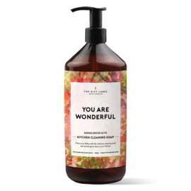 1013350 | Afwasmiddel 1L - You are wonderful | The Gift Label
