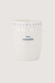 Koffiemok lieve vriendin - wit/lila | Zusss 