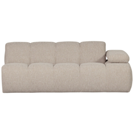 377456/7-EM | Mojo 2-zits element met arm (links of rechts) - bouclé beige melange | WOOOD