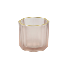 717083 | Tealight holder Magali octagon - light brown | PTMD 