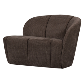 377518-B | Mojo 2-zits bankje (links of rechts) - ribstof bruin | WOOOD