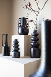 713213 | Trina ceramic vase bubbly shape L - black | PTMD
