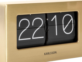 KA5620GD | Wall / Table Clock Boxed Flip - Gold | Karlsson by Present Time 