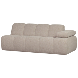 377456/7-EM | Mojo 2-zits element met arm (links of rechts) - bouclé beige melange | WOOOD