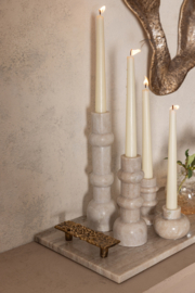736399 | Arisha marble canldeholder L - beige | PTMD
