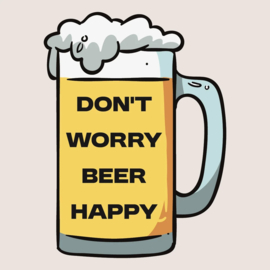 TE2820 | Tegeltje don't worry beer happy | HomeBound by KY