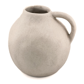 AS4371 | Aardewerk vaas - natural beige 16x15x15cm | HomeBound by Kolony