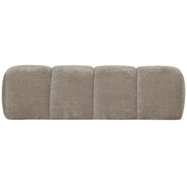 377461-D | Mojo eetbank 164cm - ribstof donkerzand | WOOOD