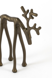 7623018 | Ornament 15x6x20 cm DEER - mat bruin/brons | Light & Living - Wordt verwacht!