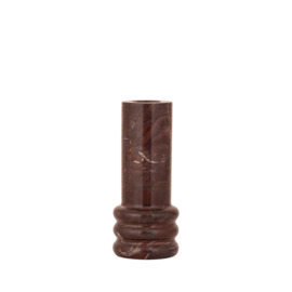 734811 | Bazil marble canlde holder M - burgundy | PTMD