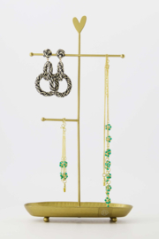 Oorbellen van touw - off white/zwart | Zusss 