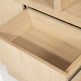 96289 | Kabinet Helsinki 200x220cm 2-delig 4-drs. 2 laden - naturel | Eleonora