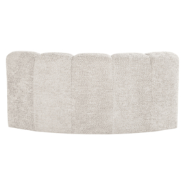 377902-WE | Mojo eetbank half ronde hoek met rugleuning - wollig ecru | WOOOD