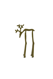 7623169 | Ornament 15x6x25 cm DEER - shiny olive | Light & Living - Wordt verwacht!