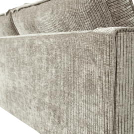 800543-D | Rodeo 3-zits bank - ribstof donkerzand | WOOOD