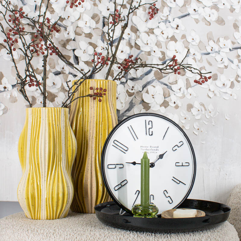 AS0121 | Vaas stripes large - mustard | HomeBound by KY