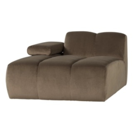 378459/60- VT | Mojo chaise longue element (links of rechts) - velvet taupe | WOOOD