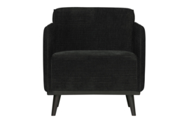 378670-G | Statement fauteuil met arm - brede platte rib graphite | BePureHome
