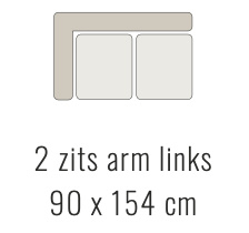 2 zits arm links - Denise 90x154 cm | Sevn