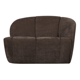 377518-B | Mojo 2-zits bankje (links of rechts) - ribstof bruin | WOOOD