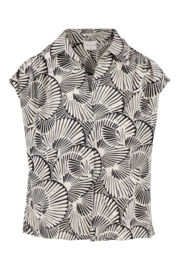 Top met grafische print - off white/zwart | Zusss 
