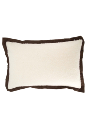 Kussen favorite place boucle 60x40cm - off white/donkerbruin | Zusss