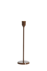 6069283 | Kandelaar Ø7,5x25,5 cm KAYIN - glans donkerbruin | Light & Living