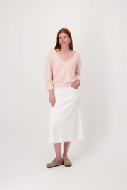  V-hals trui 3/4 mouw - light pink | Zusss 