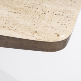 96150 | Salontafel Luna 128x63x36 - bruin/beige | Eleonora