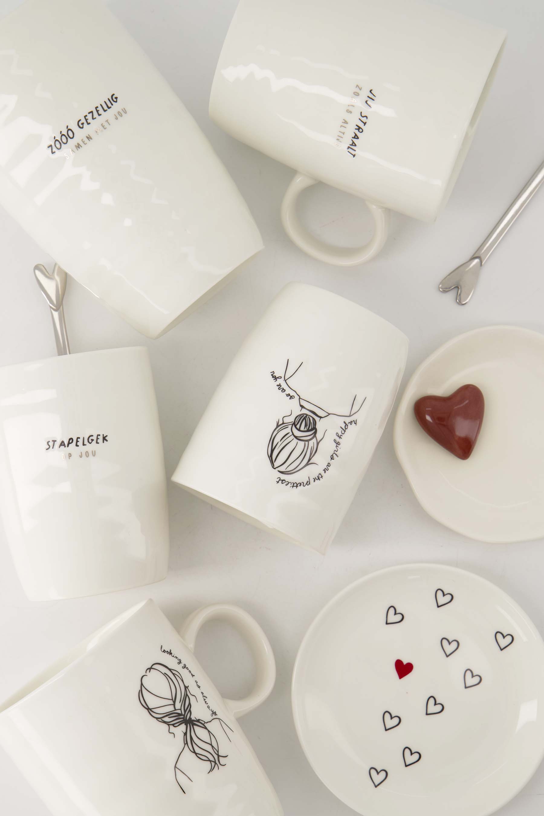 Koffiemok vrouw - wit/zwart | Zusss