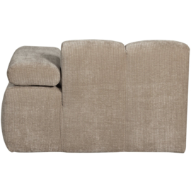 377459/60-D | Mojo chaise longue element (links of rechts) - ribstof donkerzand | WOOOD