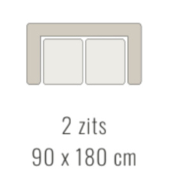 2-zits bank - Tessa 90x180 cm | Sevn