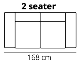 2-zits brede arm - Kreta 168x94 cm | Het Anker