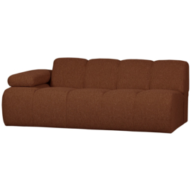 377456/7-RM | Mojo 2-zits element met arm (links of rechts) - bouclé roestbruin melange | WOOOD