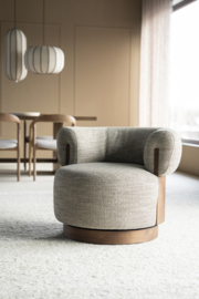 96613 | Fauteuil Nila - taupe Vanu | Eleonora