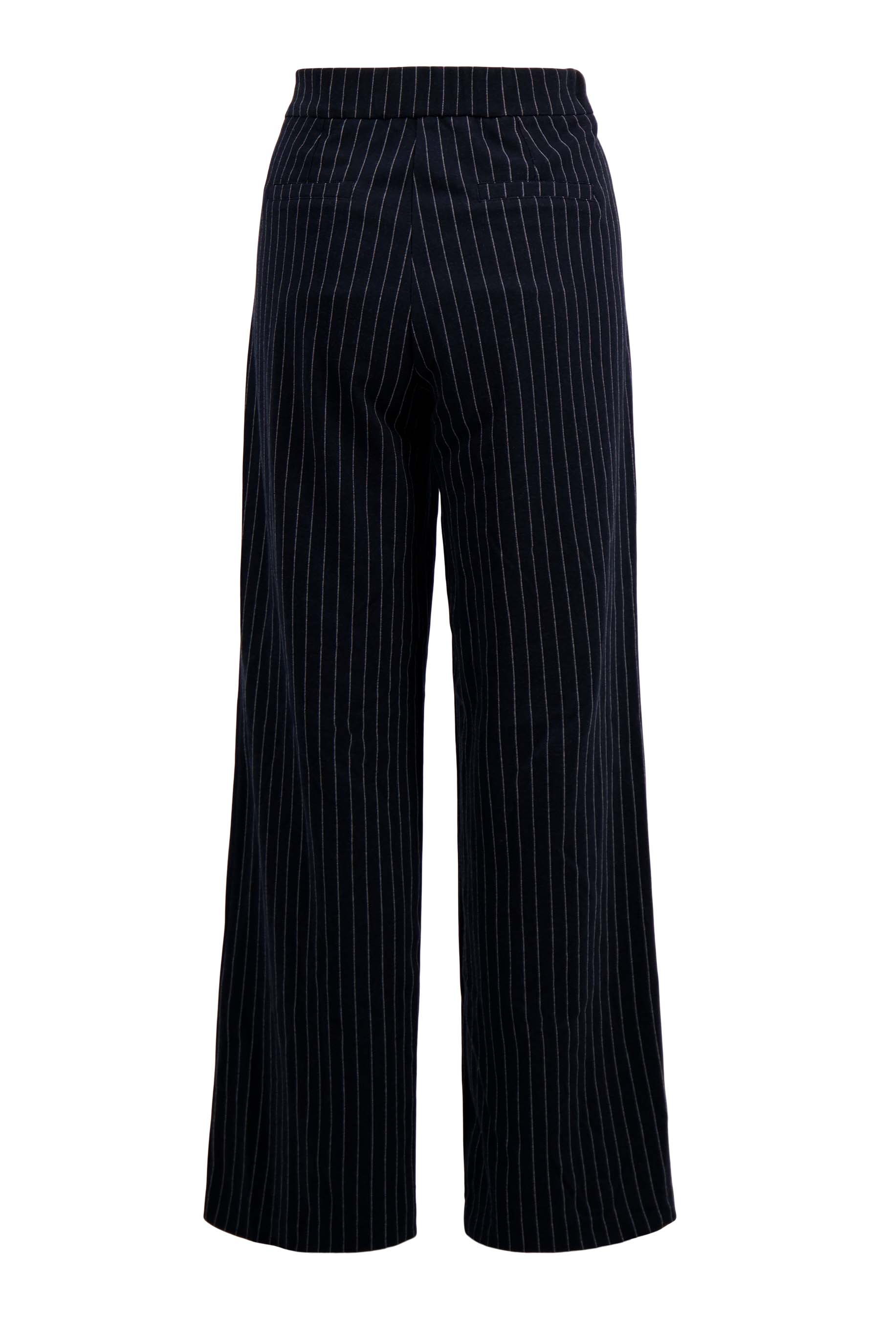 Krijtstreep broek - donkerblauw/wit | Zusss