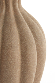 5747282 | Vaas deco Ø21,5x40,5 cm SILLIAN - mat bruin | Light & Living