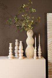 738306 | Kirsey candleholder irregular C - cream | PTMD - Verwacht in oktober!
