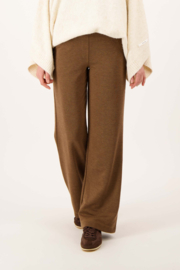 Visgraat broek met stretch - chocolade bruin | Zusss - Binnenkort verwacht!