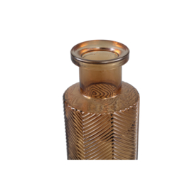 720841 | Sungdo striped vase - brown sprayed | PTMD 