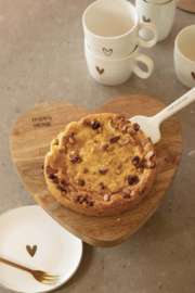 Serveerplank hout hart happy home - naturel | Zusss 