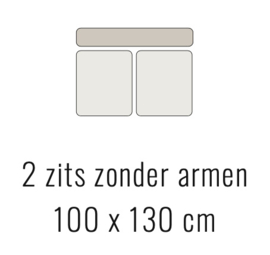 2-zits zonder armen - SOOF 100x130 cm | Sevn