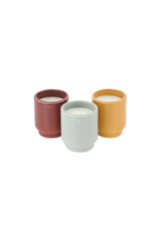 Set van 3 keramieken geurkaarsen in koker - multicolor | Zusss 